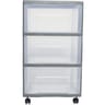 Carrefour home tour de rangement à roulettes 3 tiroirs XL