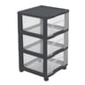 Carrefour home tour de rangement à roulettes 3 tiroirs XL