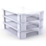 Carrefour home tour de rangement taille mini (format A6) - 3 tiroirs