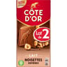 Côte d'or lait noisettes entières 180g