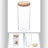 Bocal en verre 1.3L avec couvercle en bois