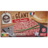 Carrefour steak haché le géant pur boeuf façon bouchère vbf 15% mg 4x180g