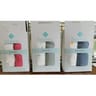 Lot de 2 draps housse 1 uni-1 imprime bleu 60x120cm coton bio Tex