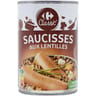 Carrefour classic' plat cuisiné saucisses lentilles 420g
