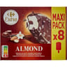 Carrefour extra glaces chocolat au lait amande x8 640g