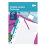 Carrefour 500 feuilles simples perforées 21x29.7 cm grands carreaux