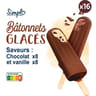 Simpl 16 bâtonnets vanille chocolat 880ml 536g
