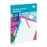 Carrefour 200 feuilles simples perforées 21x29.7 cm grands carreaux