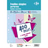 Carrefour 400 feuilles simples perforées de couleur 21x29.7 cm grands carreaux