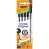 Stylo bille cristal medium noir x5 boite carton