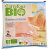 Carrefour bio 2 tranches saumon fumé 65g