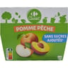 Carrefour classic' compotes pomme pêche sans sucre ajoutés x4 - 400g