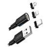 Apm câble magnétique 3 en 1 lightning type c micro usb 1m 570380