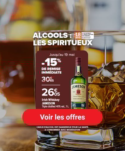 Alcools : les spiritueux jusqu'au 19 mai