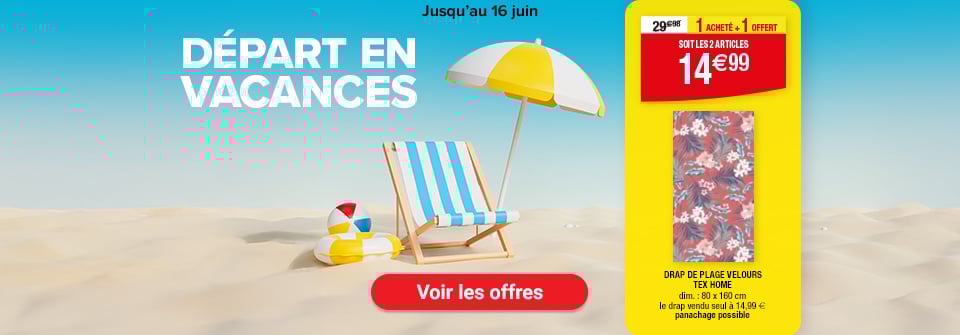 Départ en vacances jusqu'au 16 juin