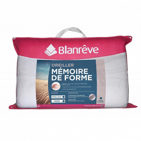 Oreiller 55x35 mémoire de forme moelleux
