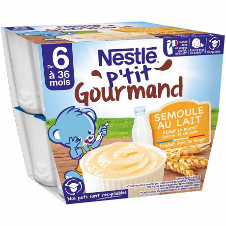 Nestle P Tit Gourmand Creme Dessert Semoule Au Lait Des 8 Mois 8x100g
