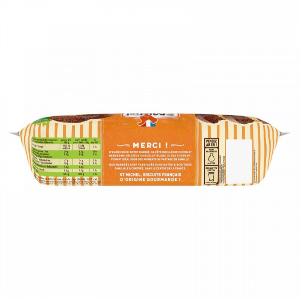 St Michel Marbre Coeur Fondant Chocolat Blanc 300g