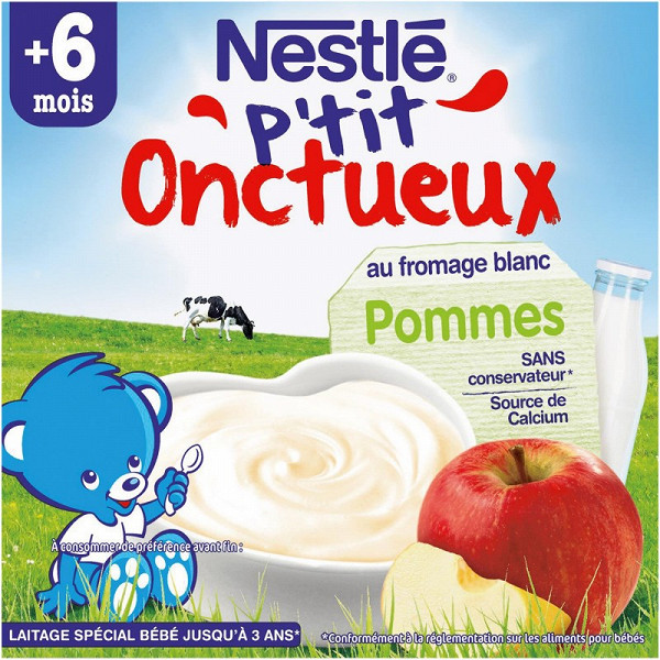 Nestle P Tit Onctueux Fromage Blanc Pomme Des 6 Mois 4x100g Nestle P Tit Onctueux Fromage Blanc Pomme Des 6 Mois 4x100g