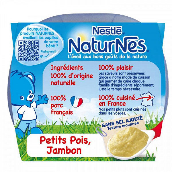 Nestle Naturnes Petits Pois Jambon Des 6 Mois 2x0g Nestle Naturnes Petits Pois Jambon Des 6 Mois 2x0g