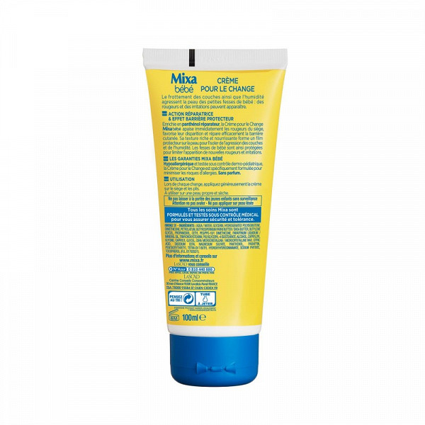 Mixa Bebe Creme Pour Le Change Tube 100ml