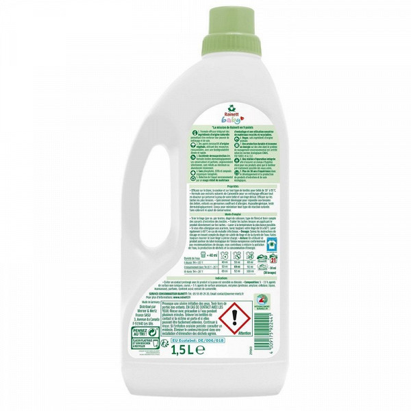 Rainett Baby Lessive Liquide Ecolabel Camomille Flacon 21 Lavages1 5l Rainett Baby Lessive Liquide Ecolabel Camomille Flacon 21 Lavages1 5l