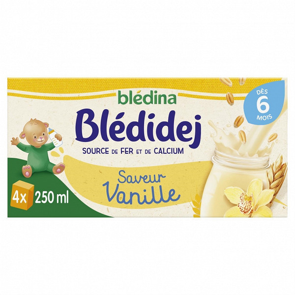 Bledina Bledidej Brique De Lait Et Cereales Saveur Vanille Des 4 Mois 4x250ml Bledina Bledidej Brique De Lait Et Cereales Saveur Vanille Des 4 Mois 4x250ml