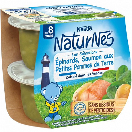Nestle Naturnes Les Selections Epinards Saumon Pommes De Terre Des 8 Mois 2x0g