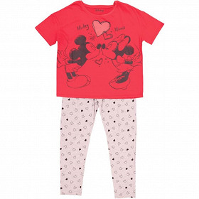 Pyjama long manches courtes femme ROUGE MINNIE T46 8