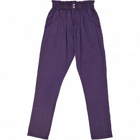 Pantalon toile mom femme NAVY T44