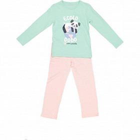 Pyjama long manches longues fille AQUA/ ROSE 6 ANS