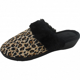 Mule talon fantaisie femme 36/41 LEOPARD NOIR 40