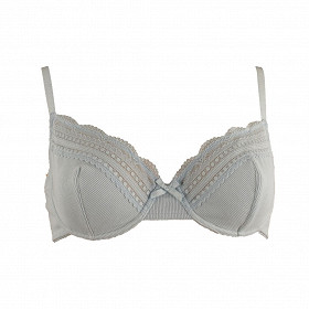 Soutien gorge armatures coton bio BLEU PLASTEL 95D