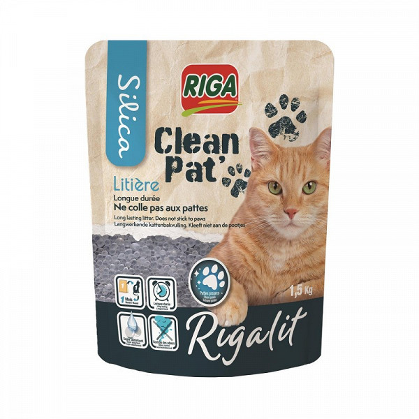 Riga Riga Lit Clean Pat Litiere Silice Semi Ronde 1 5kg 3 3l