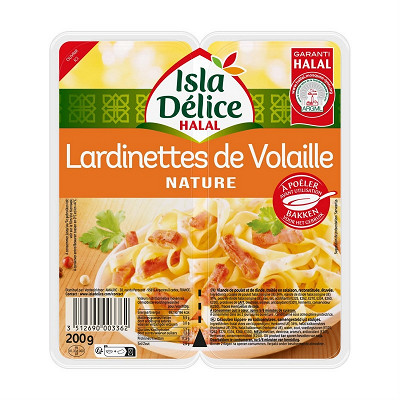 Isla Délice Isla Délice lardons de poulet nature halal 2x100g