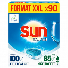 Sun tablettes lave vaisselle tout en 1 regular ecolabel x90