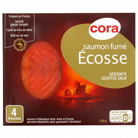 Cora saumon fumé Ecosse 4 tranches 140g