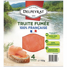 Delpeyrat truite fumée 4 tranches minimum 110g