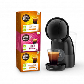 Krups bundle Piccolo XS gris + 3 boîtes de capsules NDG YY4532FD