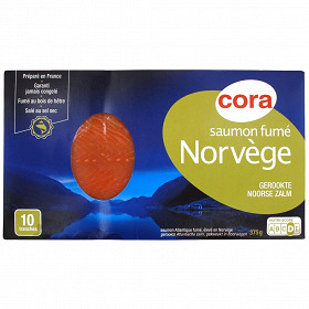 Cora saumon fumé Norvège 10 tranches 375g