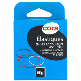 Cora élastiques caoutchouc couleur 50 gramme ent boîte