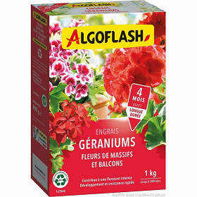 Algoflash engrais géraniums fleurs massifs balcons 1 kg