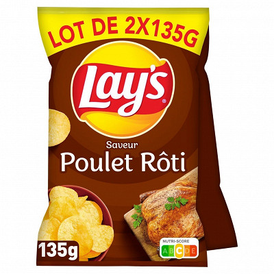 Lay's Lay's chips saveur poulet rôti lot 2x135g