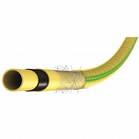 Tuyau d'arrosage antivrille jaune 25 mètres 19 mm