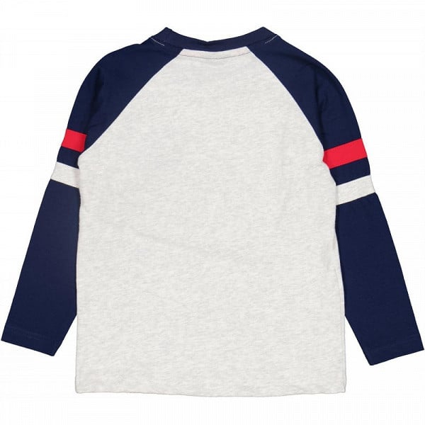 Tee shirt manches longues gar on MARINE WHITE RED 14 ANS