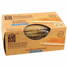 Patrimoine gourmand étui 8 gaufres pur beurre fourrées arôme vanille 256g
