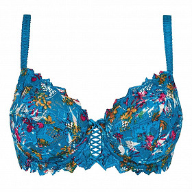 Soutien-gorge armature ligne Arum Mosaïc Sans Complexe JIN IMP FLORAL BLEU MYKONOS 95D