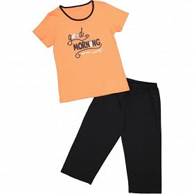 Pyjama corsaire manches courtes femme SANGUINE T38