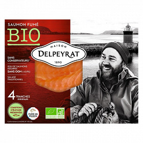 Delpeyrat saumon fumé bio 4 tranches 120g