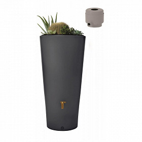 Récuperateur d'eau kit vaso 2 en 1 - 220 litres avec collecteur éco gris